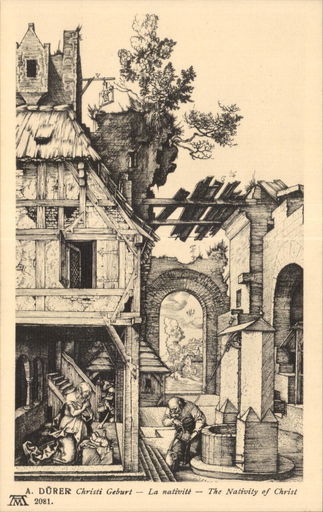 CPA A Durer Christi Geburt La nativite