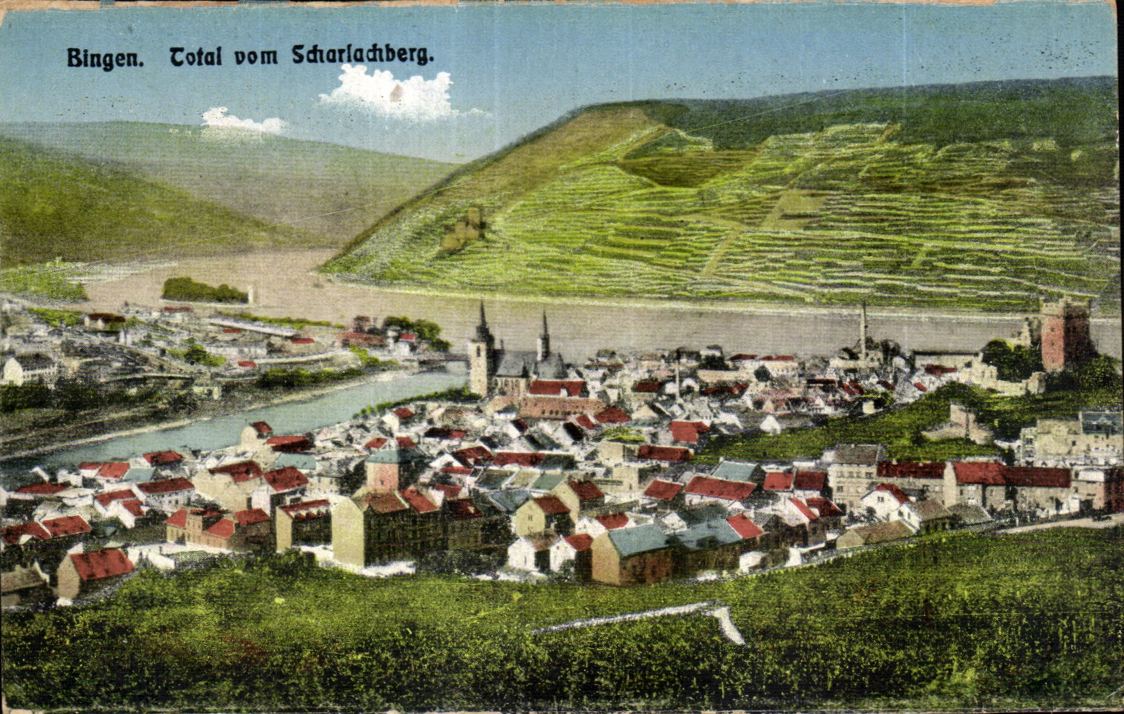 CPA Total Bingen vom Schariachberg