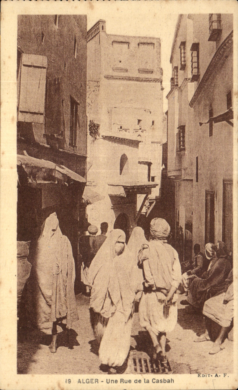 CPA Argel Argelia una calle del Kasbah