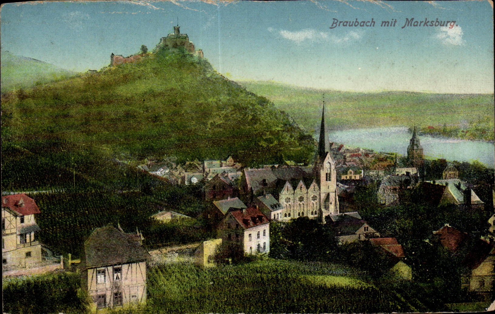 CPA Braubach mit Marksburg