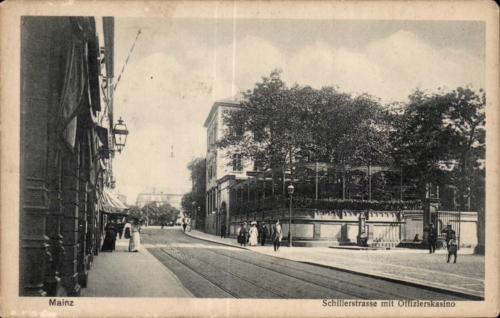 CPA Mainz Schillerstrasse mit Offizierskasino