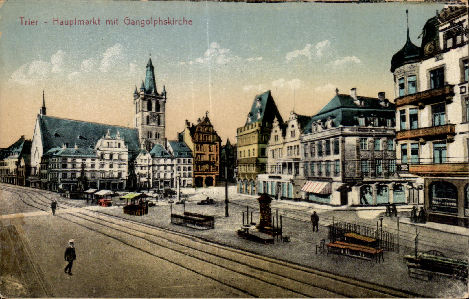 CPA Trier Hauptmarkl put Gangolphskirche