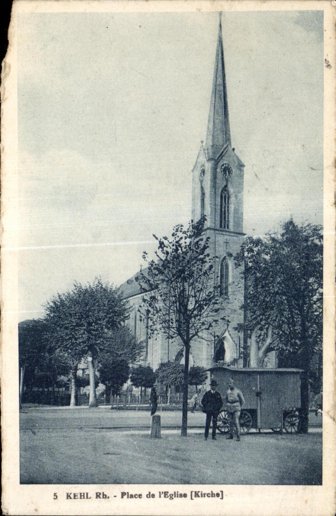 CPA Kehl Rh Place de I Eglise [Kirche]