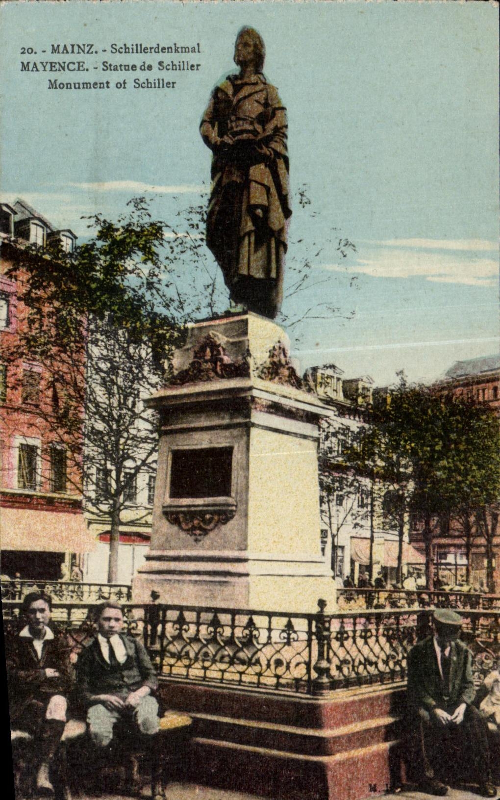 Estatua de CPA Maguncia Schillerdenkmal Maguncia del monumento de Schiller de Schiller