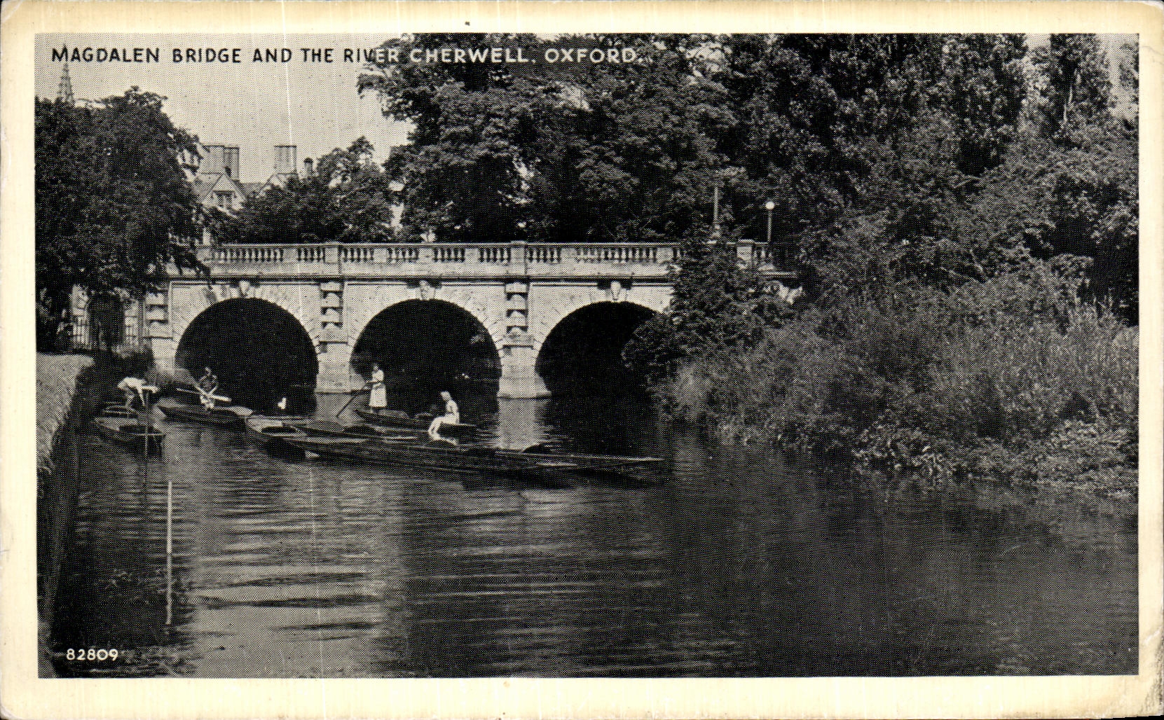 CPA Magdalen bridge and to rivet Cherwell Oxford
