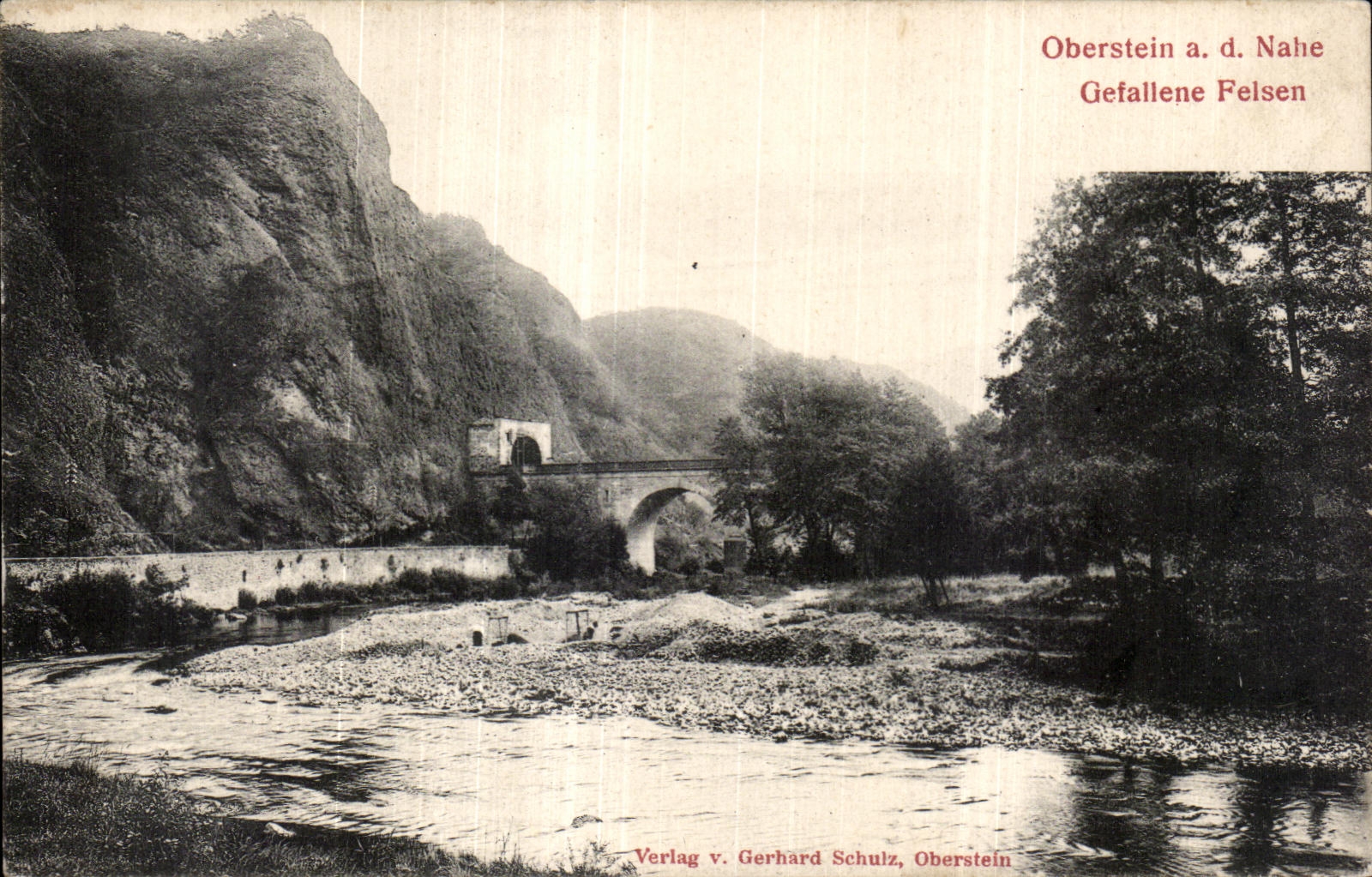 CPA Oberstein a d Nahe Gefallene Gelsen