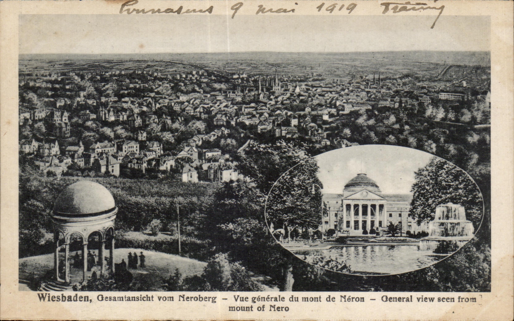 General CPA Wiesbaden Gesamtansicht vom Neroberg View of the mount of Neron view scen from mount off Nero