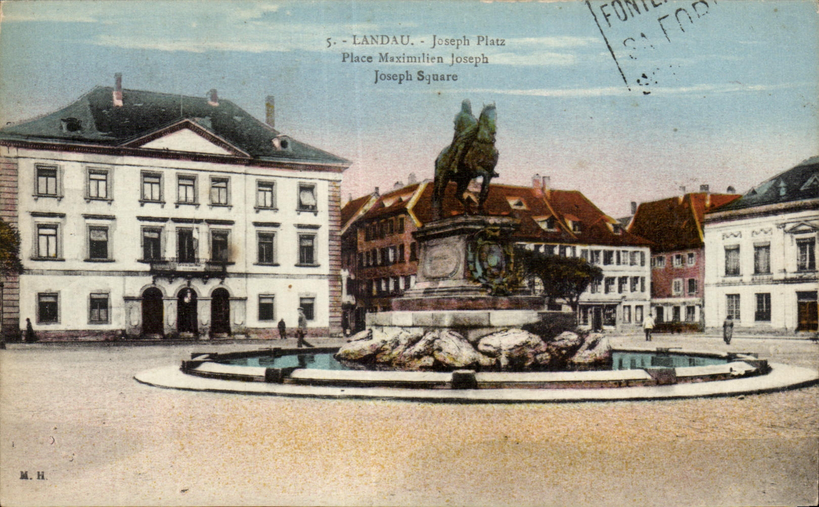 CPA Landau Joseph Platz Place Maximriten joseph ioseph Square