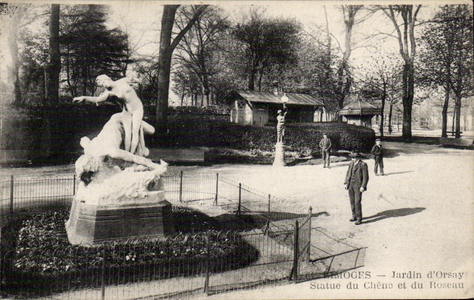 Estatua de Orsay del jardin de CPA Limoges del roble y de la cana
