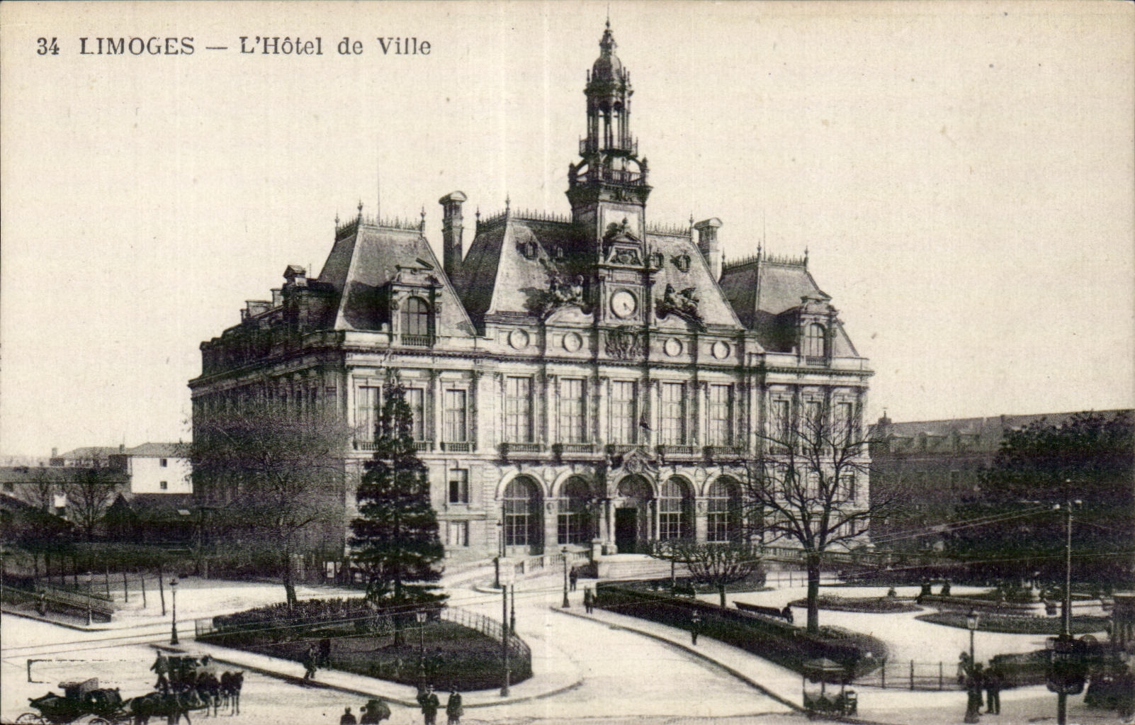 CPA Limoges L Hotel de Ville