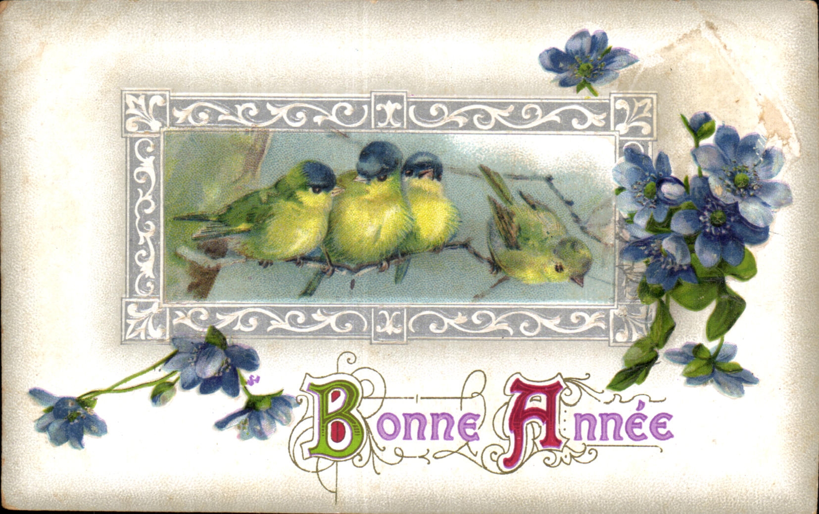 Feliz Ano Nuevo de los pAjaros de la fantasia de CPA