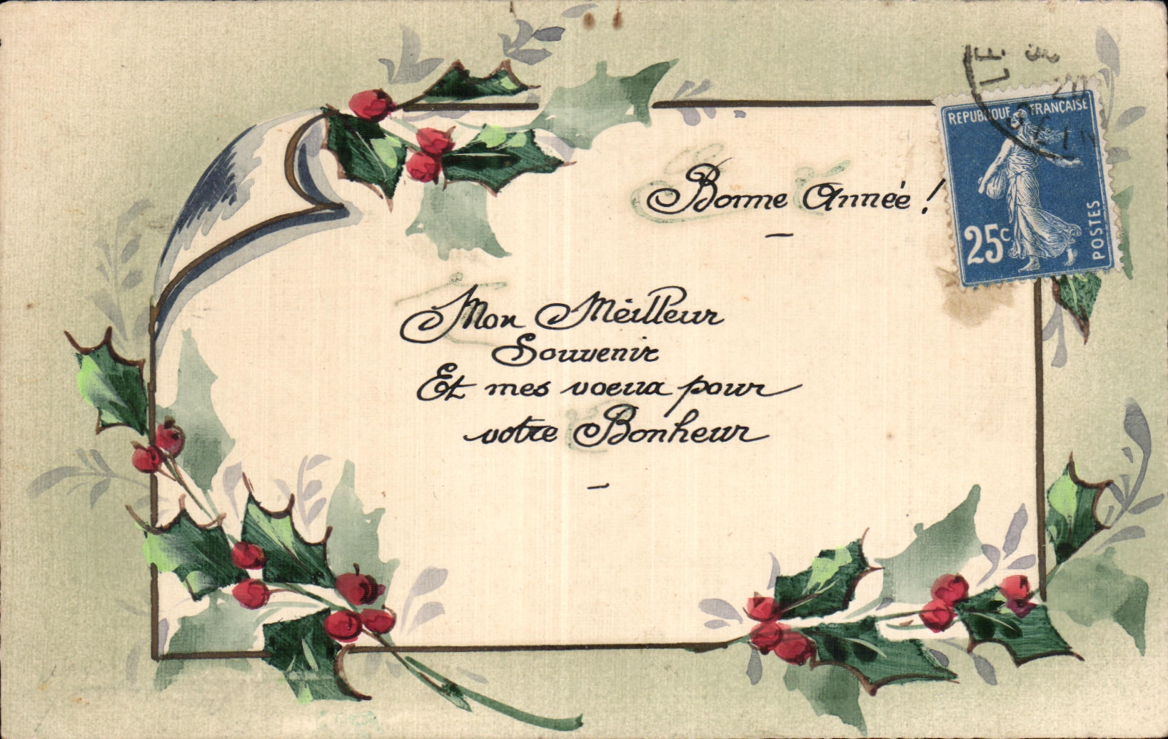 CPA Fantaisie Bonne annee