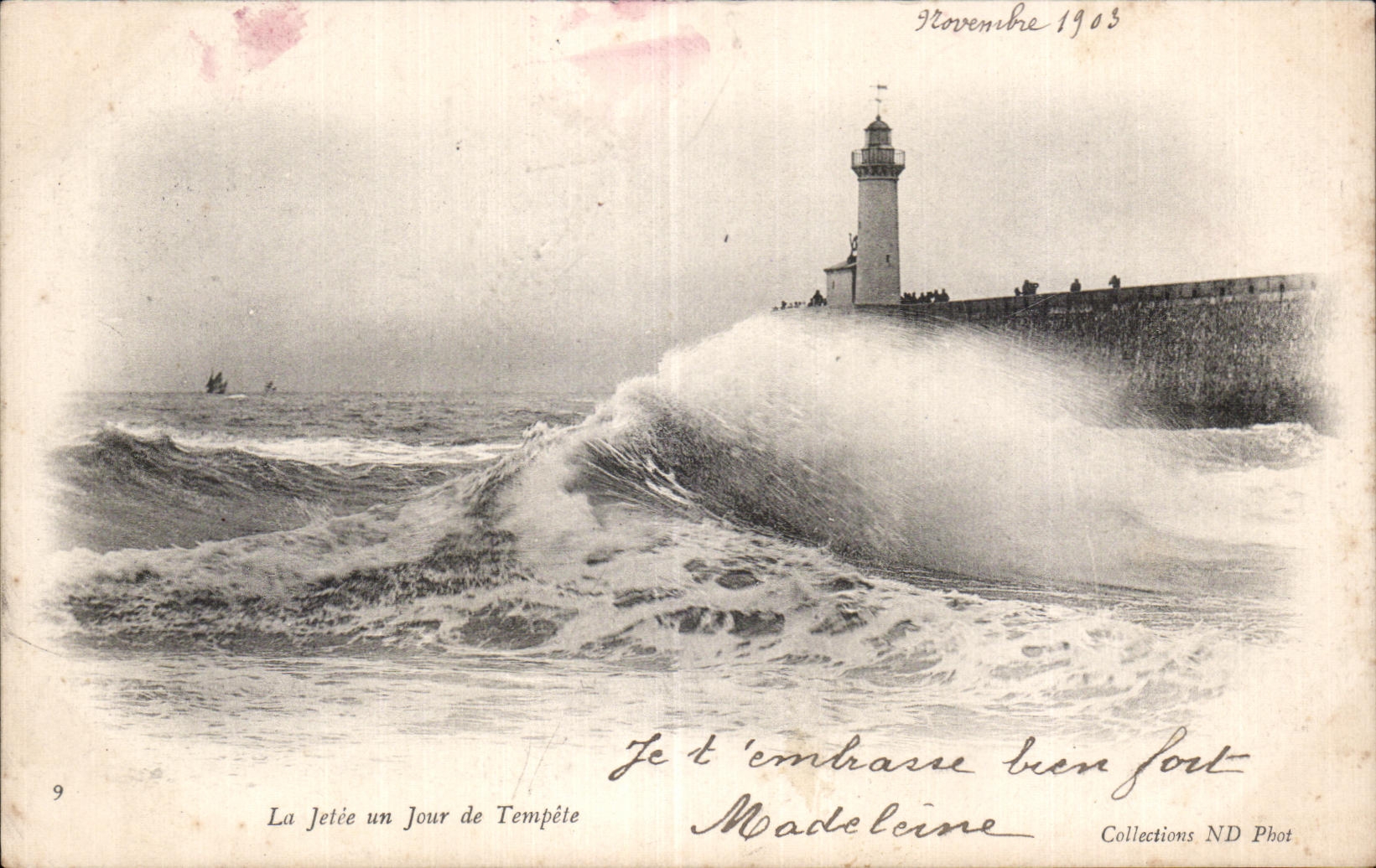 CPA el embarcadero un dia de faro del faro de la tormenta