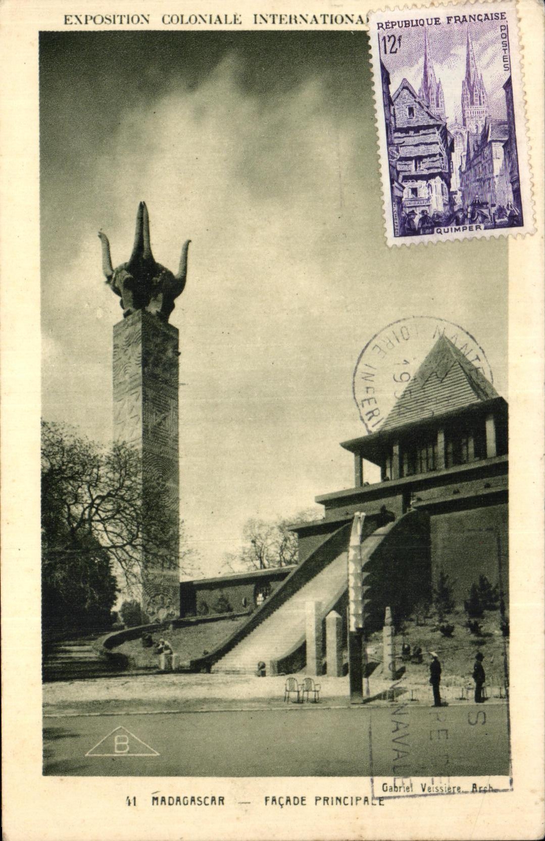 CPA Exposition coloniale internationale Paris 1931 Madagascar Facade principale
