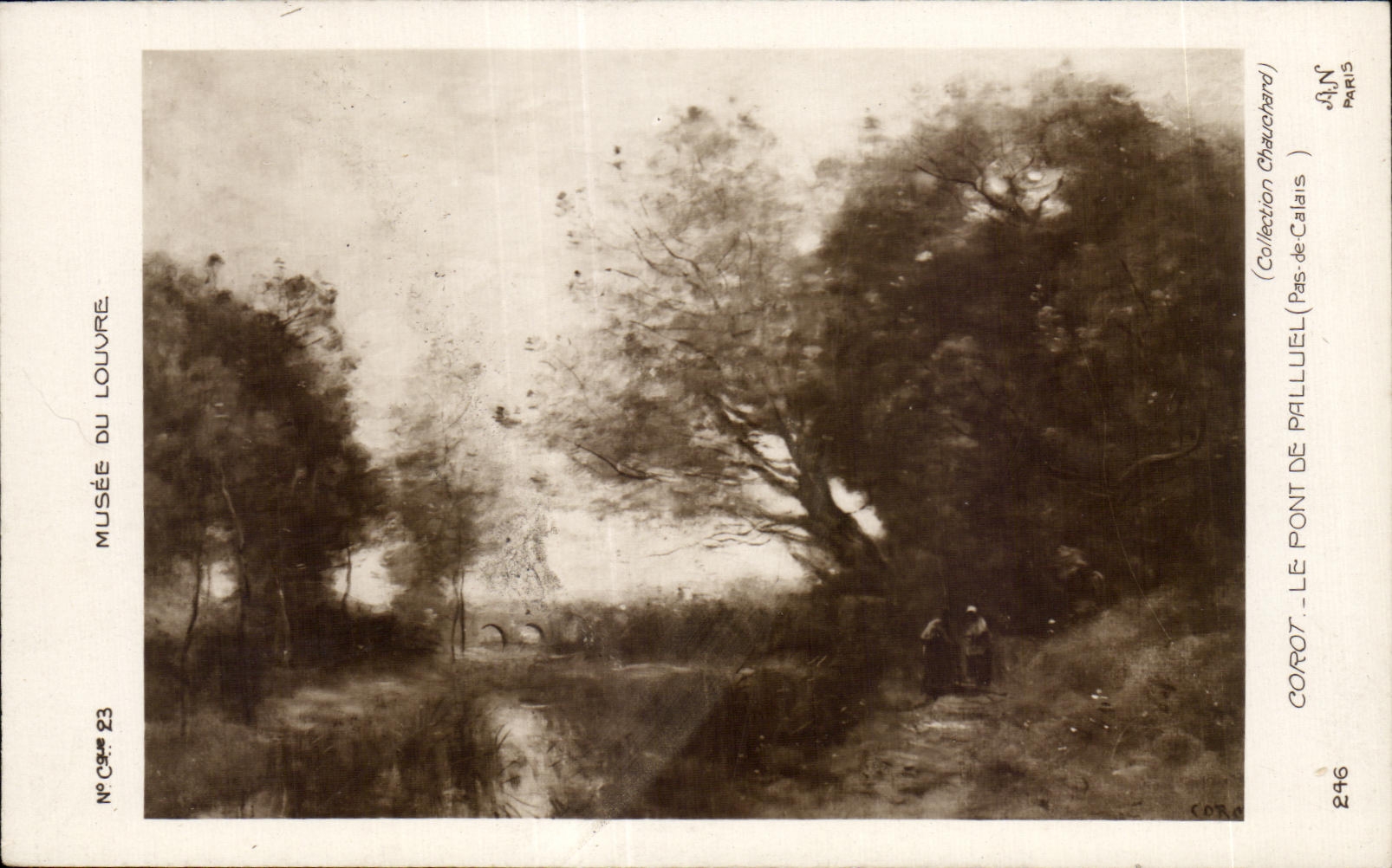 CPA Corot Le pont de Palluel Pas de Calais