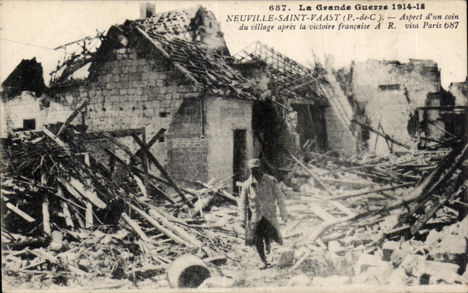 CPA La Grande Guerre Neuville Saint Vaast Militaria