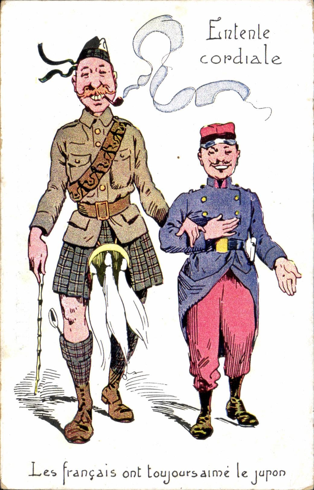 CPA Harmony Francois always have likes the underskirt Humor Militaria Ecossais Scottish