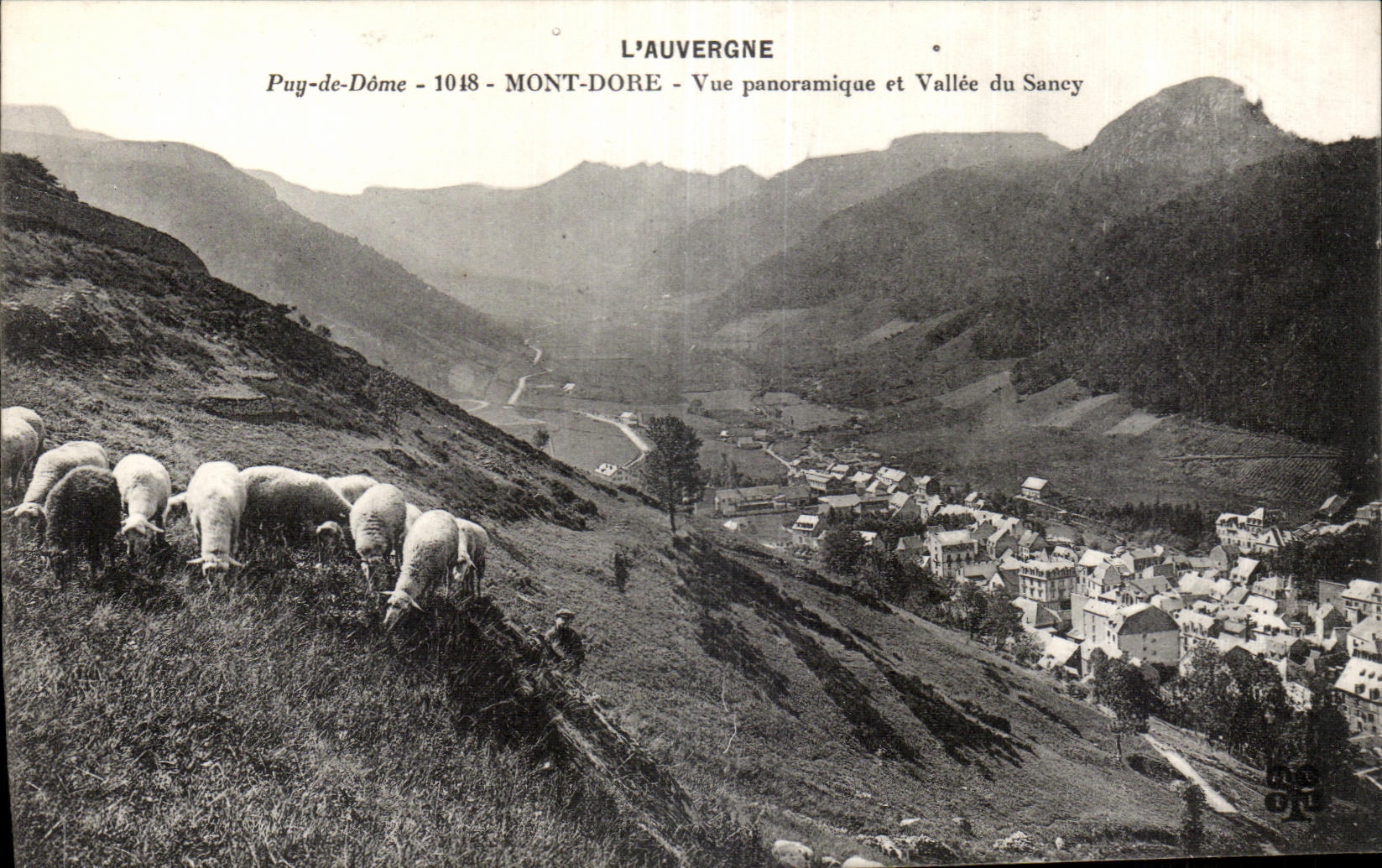 CPA the Mount Gilds Panoramic View and valley of Sancy Moutons