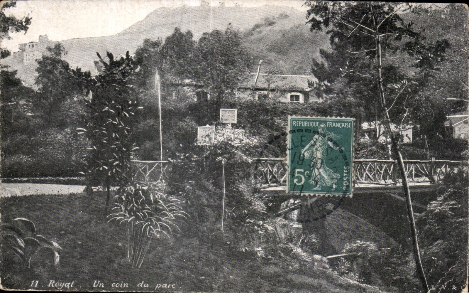 Royat - a Corner of the Park - CPA