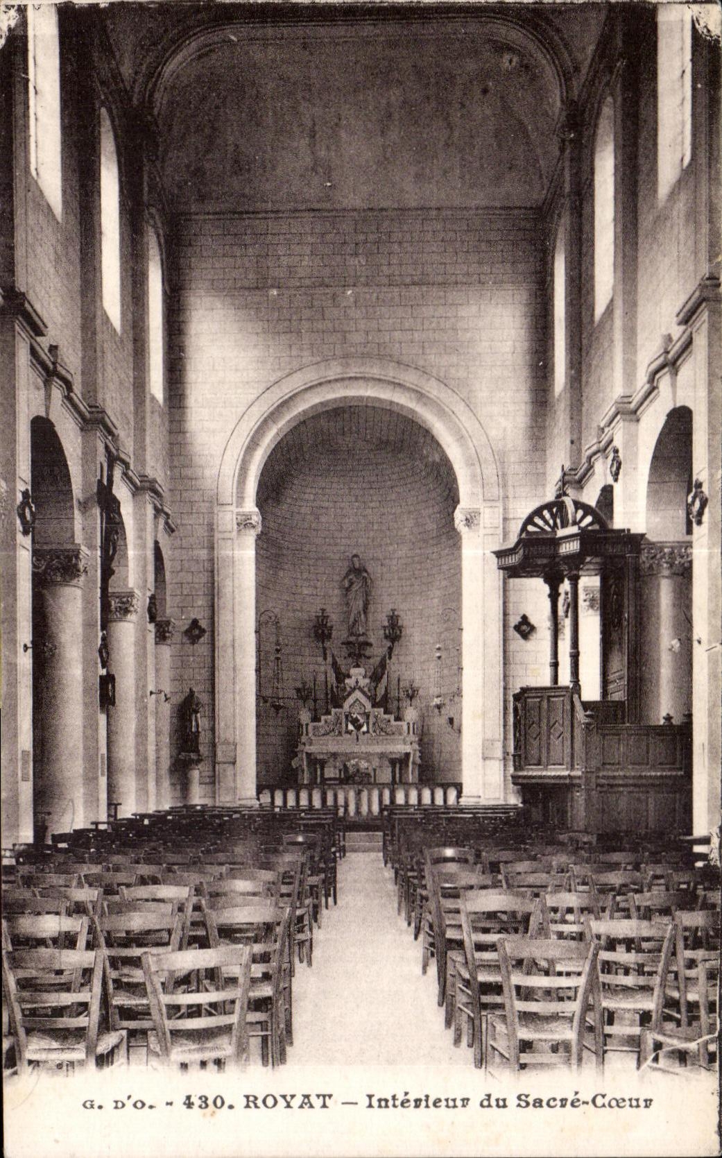 Royat les Bains - Interior of the Sacring Heart - CPA