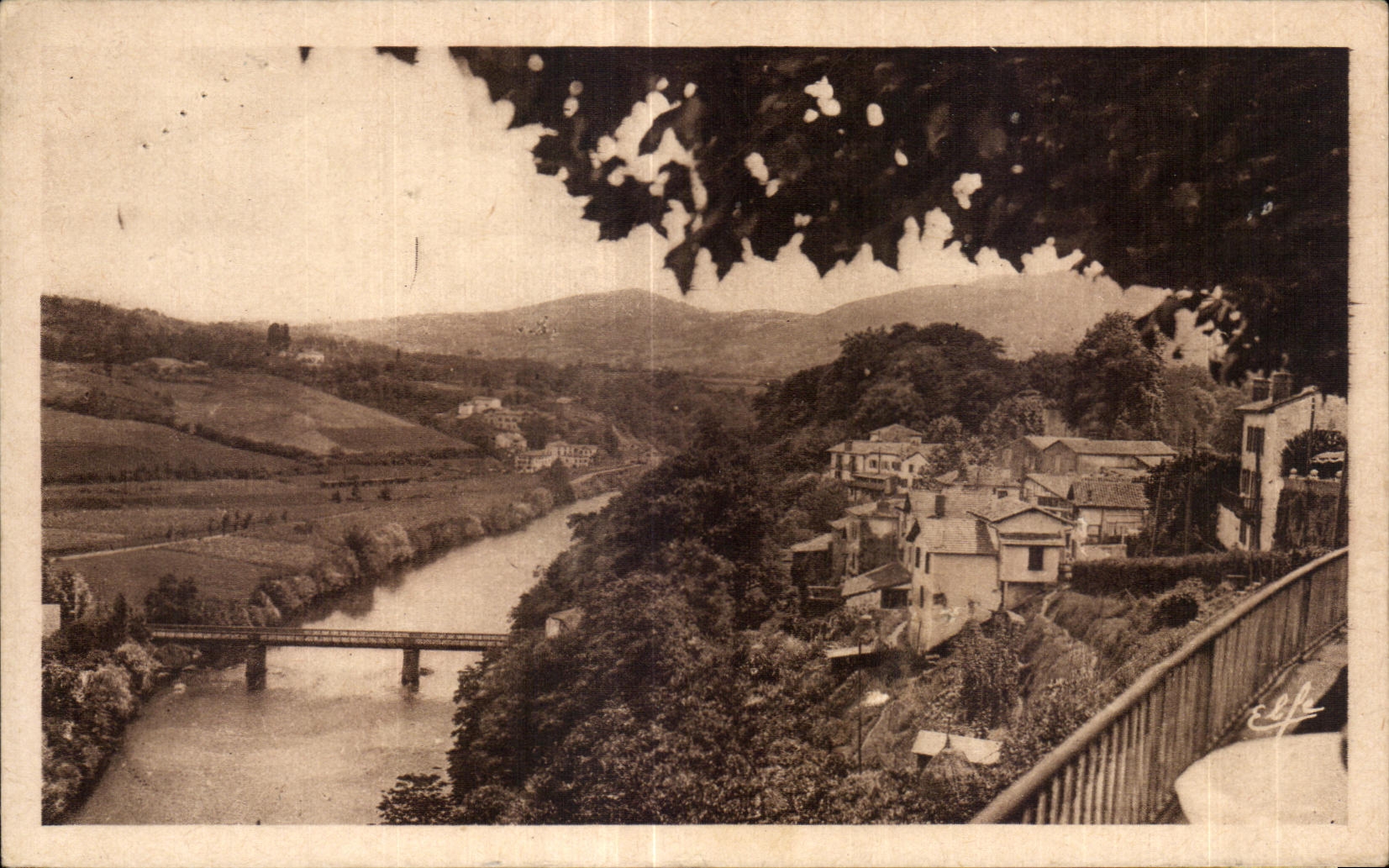 CPA Cambo Les Bains View from above on Nive
