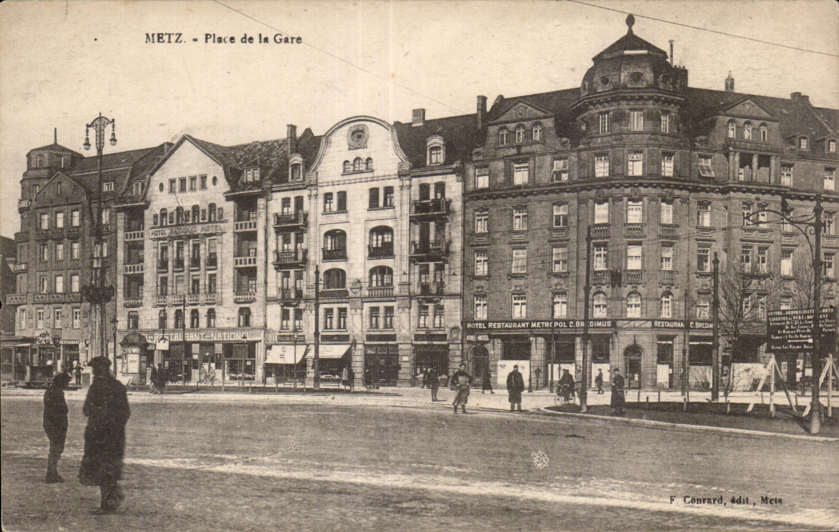 Metz - lugar de la estacion - CPA