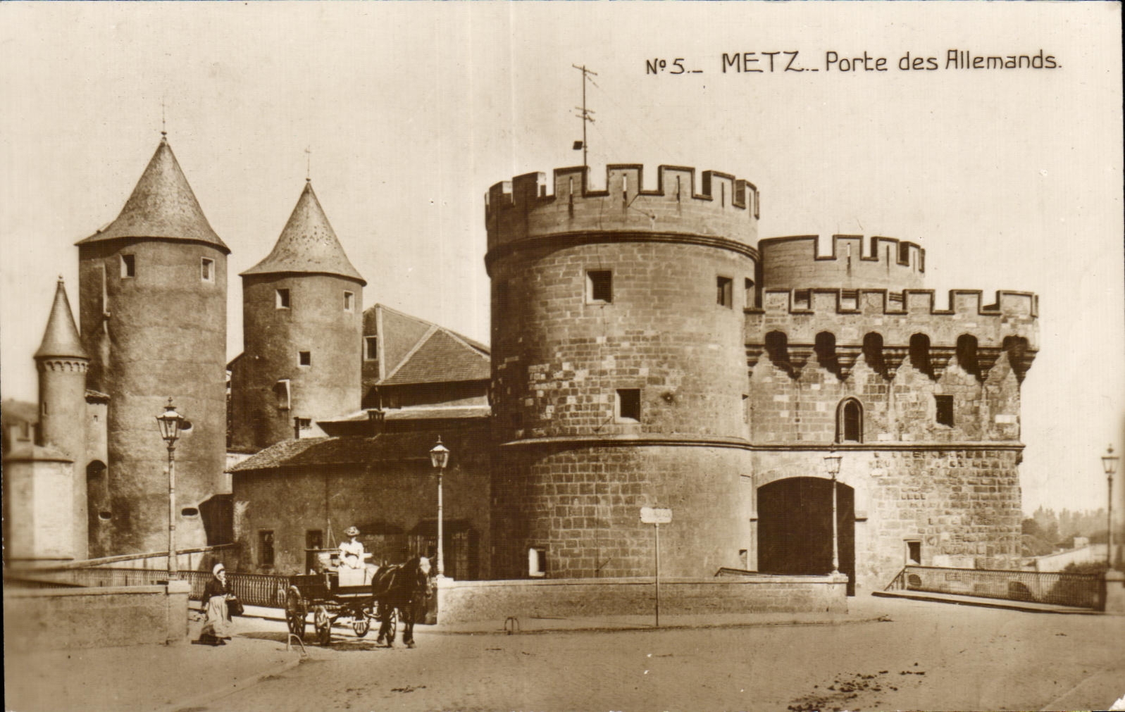 Metz - puerta de los alemanes - CPA