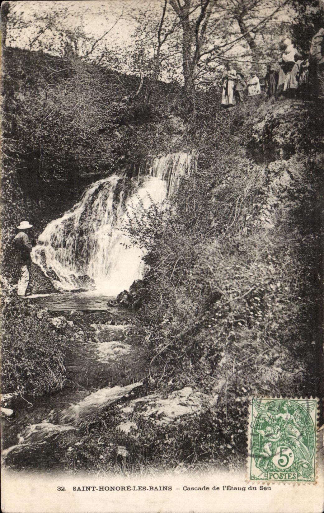 Saint - Cascade of Etang - CPA Honors les Bains