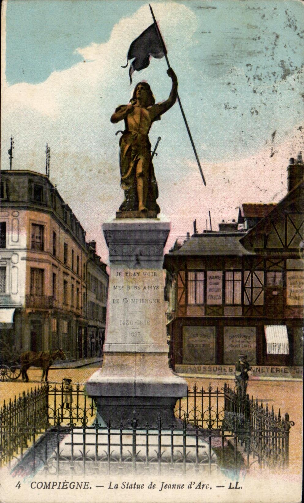 Estatua de CPA Compiegne del arco de Jeanne