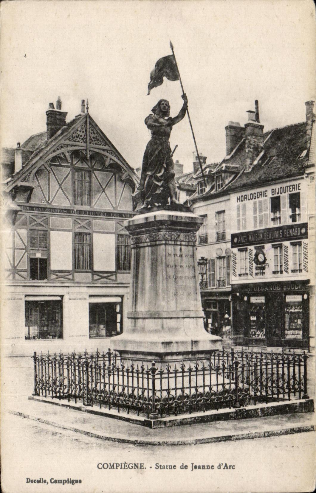 Estatua de CPA Compiegne del arco de Jeanne