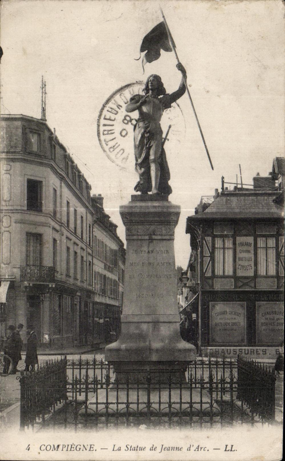 Estatua de CPA Compiegne del arco de Jeanne