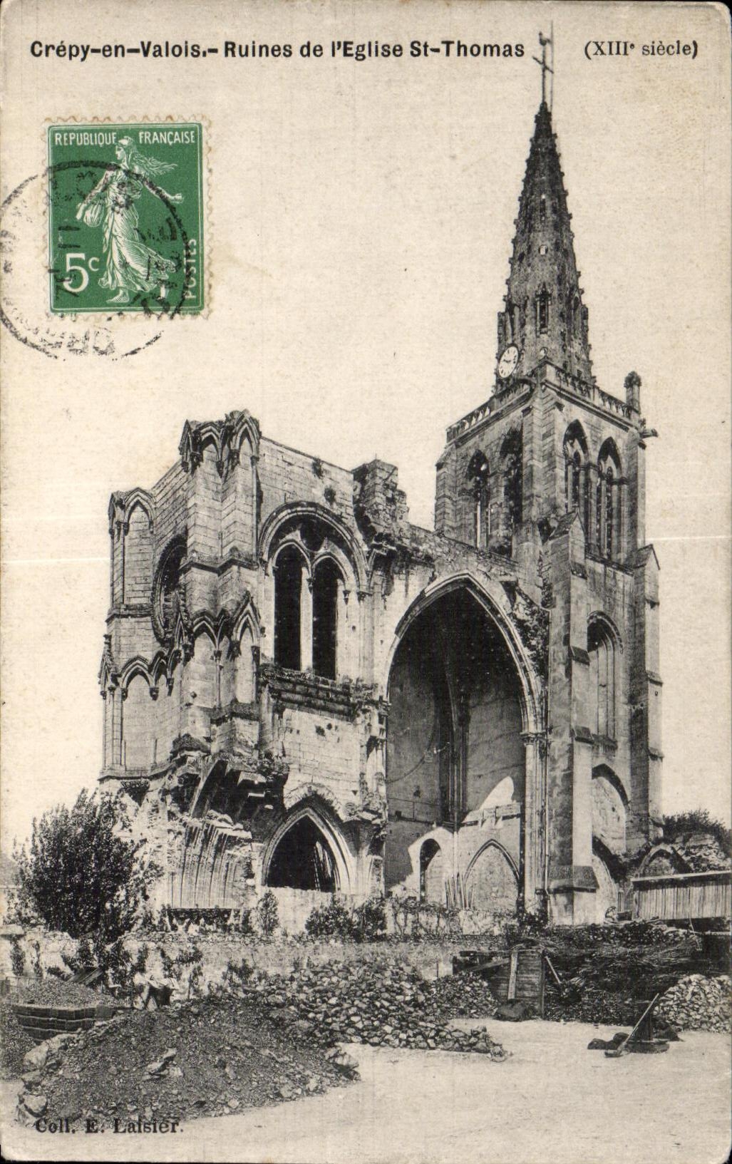 CPA Crepy In Valois Ruins of I Church St Thomas (XIII century)