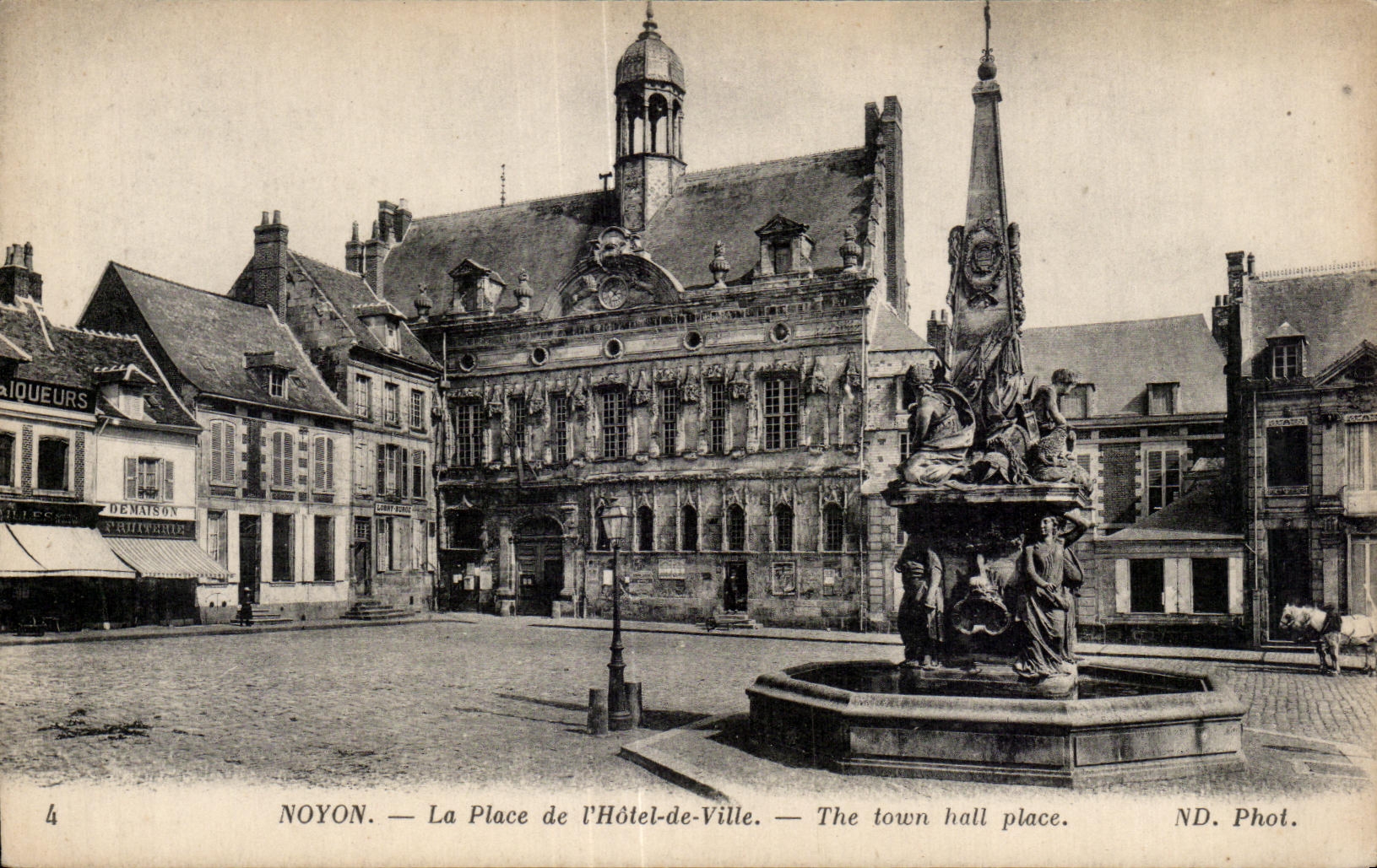 CPA Noyon the Place of I Town hall The town hall places