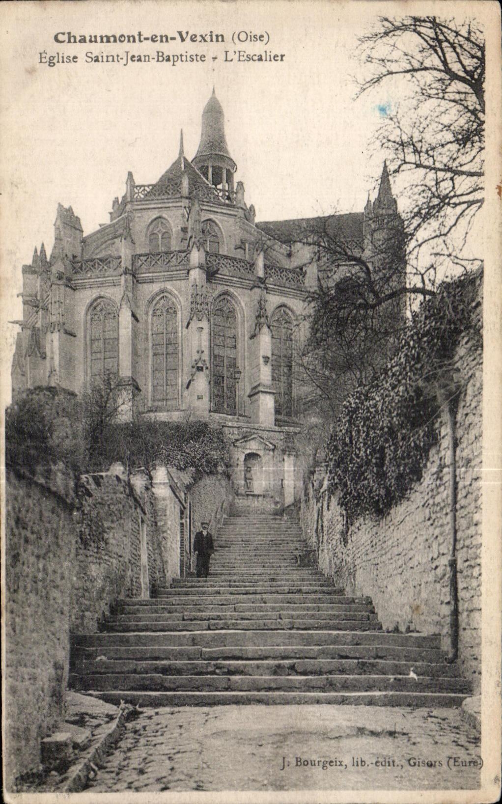 CPA Chaumont in Vexin Church Saint Jean Baptiste