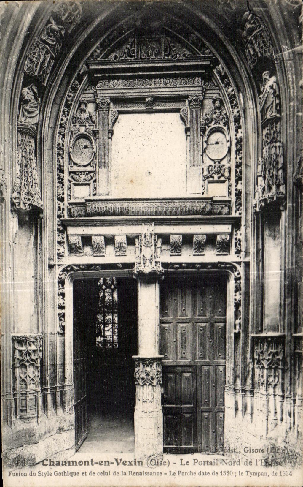 CPA Chaumont in Vexin the Gate of Church