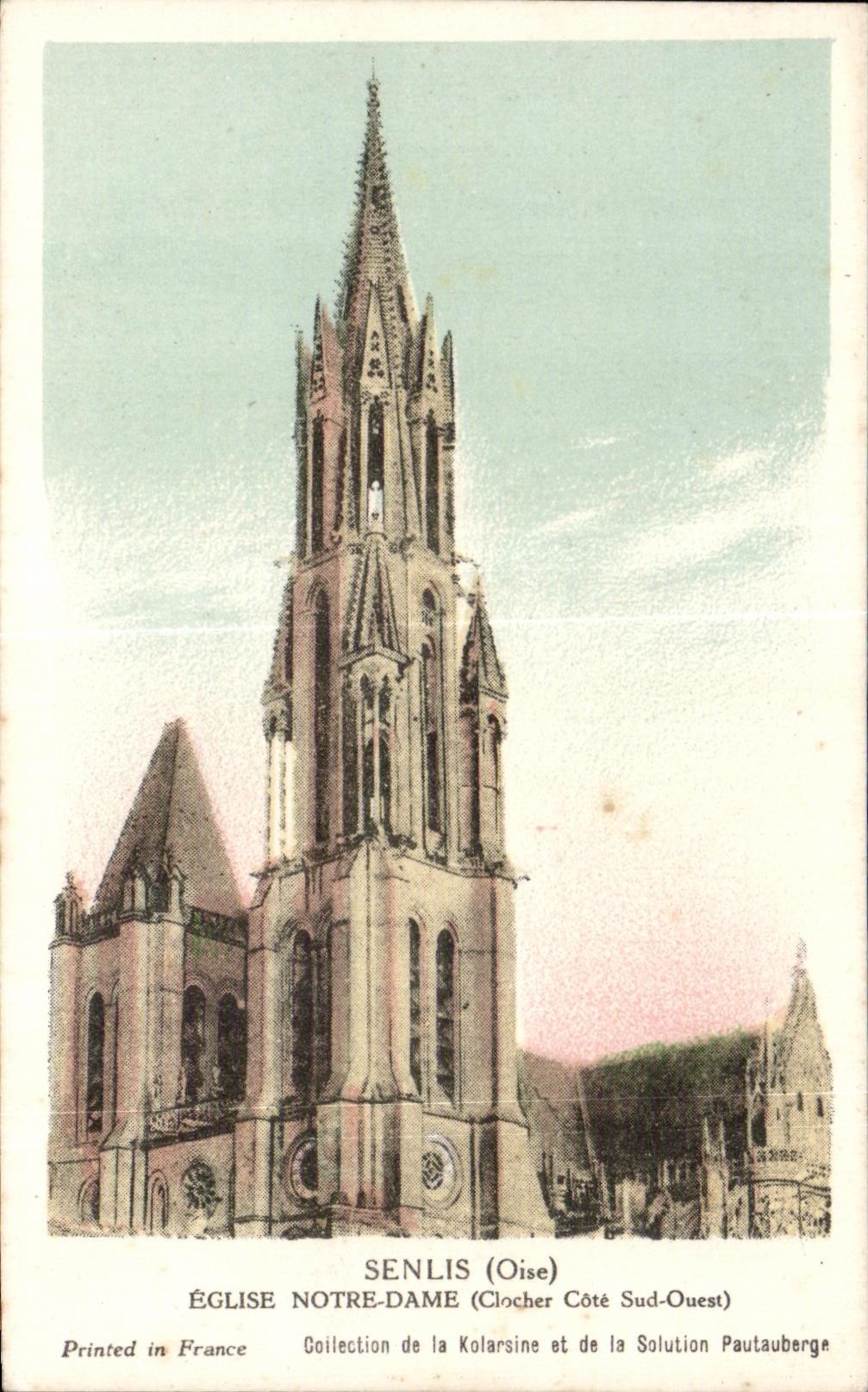 CPA Senlis (Oise) Church Notre Dame (Bell-tower Western Southern part)