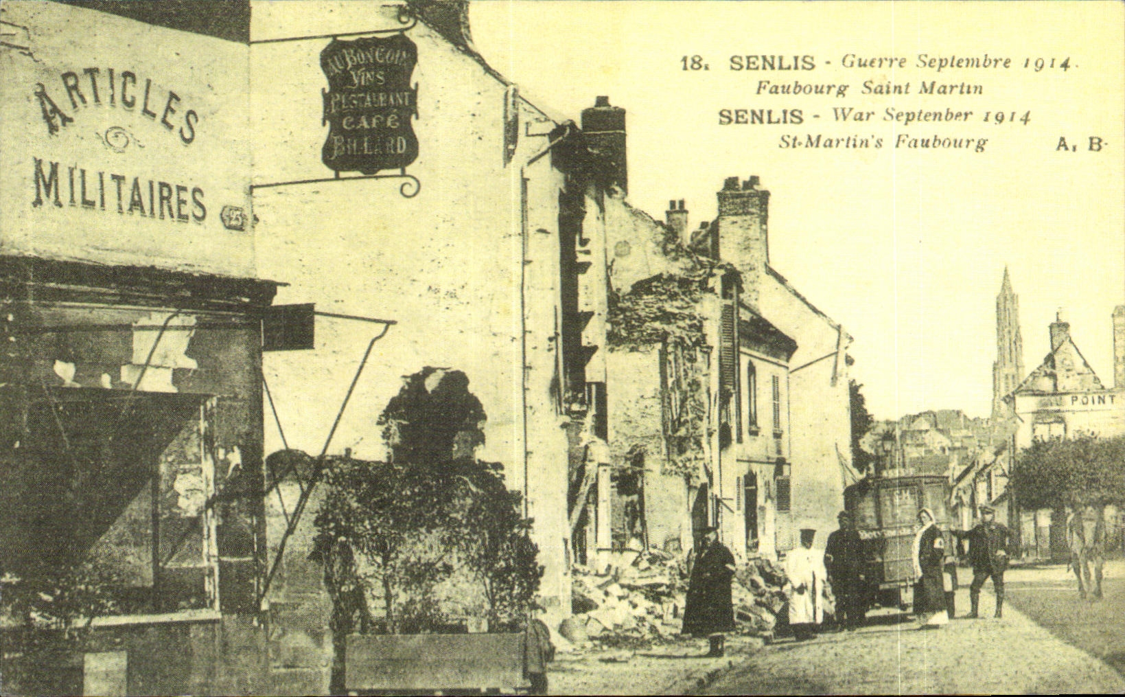 CPA Senlis War September Suburb Saint Martin