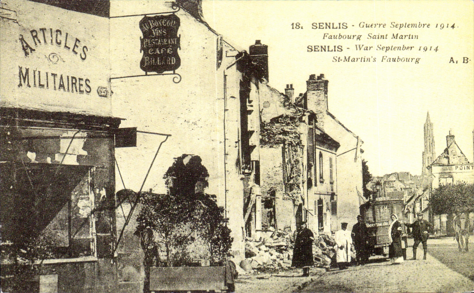 CPA Senlis War September Suburb Saint Martin