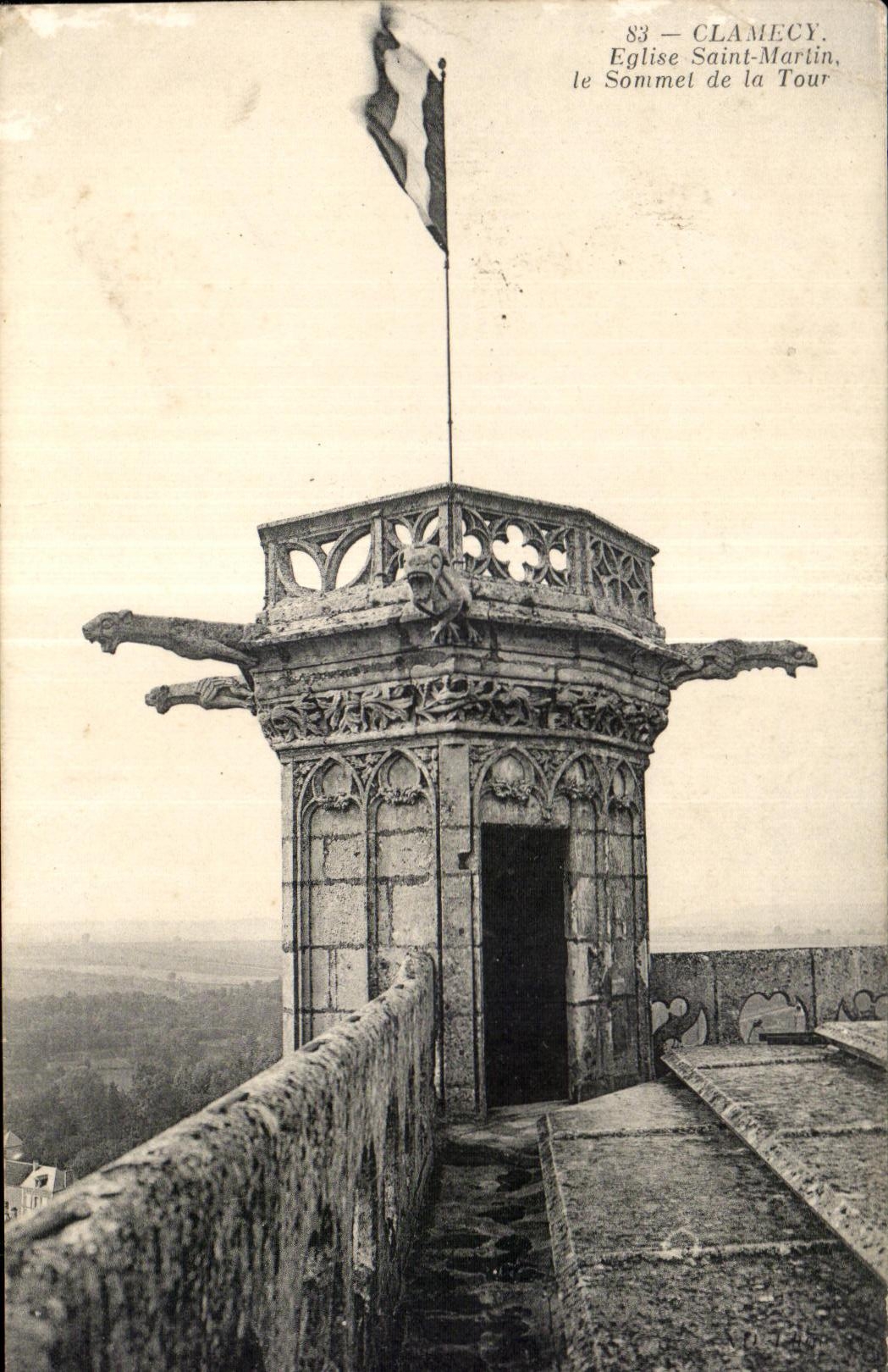 CPA Clamecy Church Saint Mrtin Sommel of the Tower