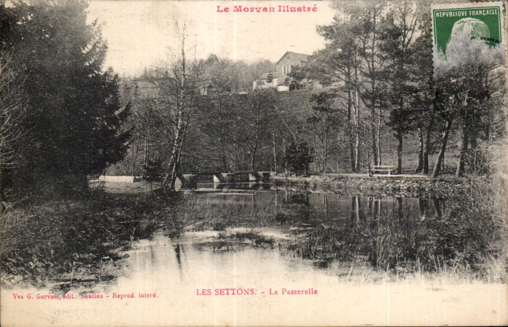 CPA Other Morvan Illustrates Settons the Footbridge