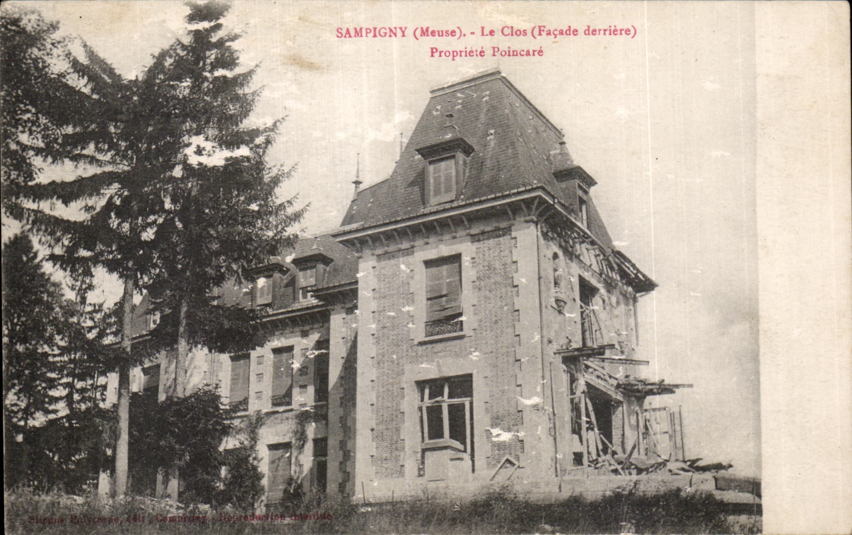 CPA Sampigny (Meuse) the Field (Favade behind) Propriere Poincare