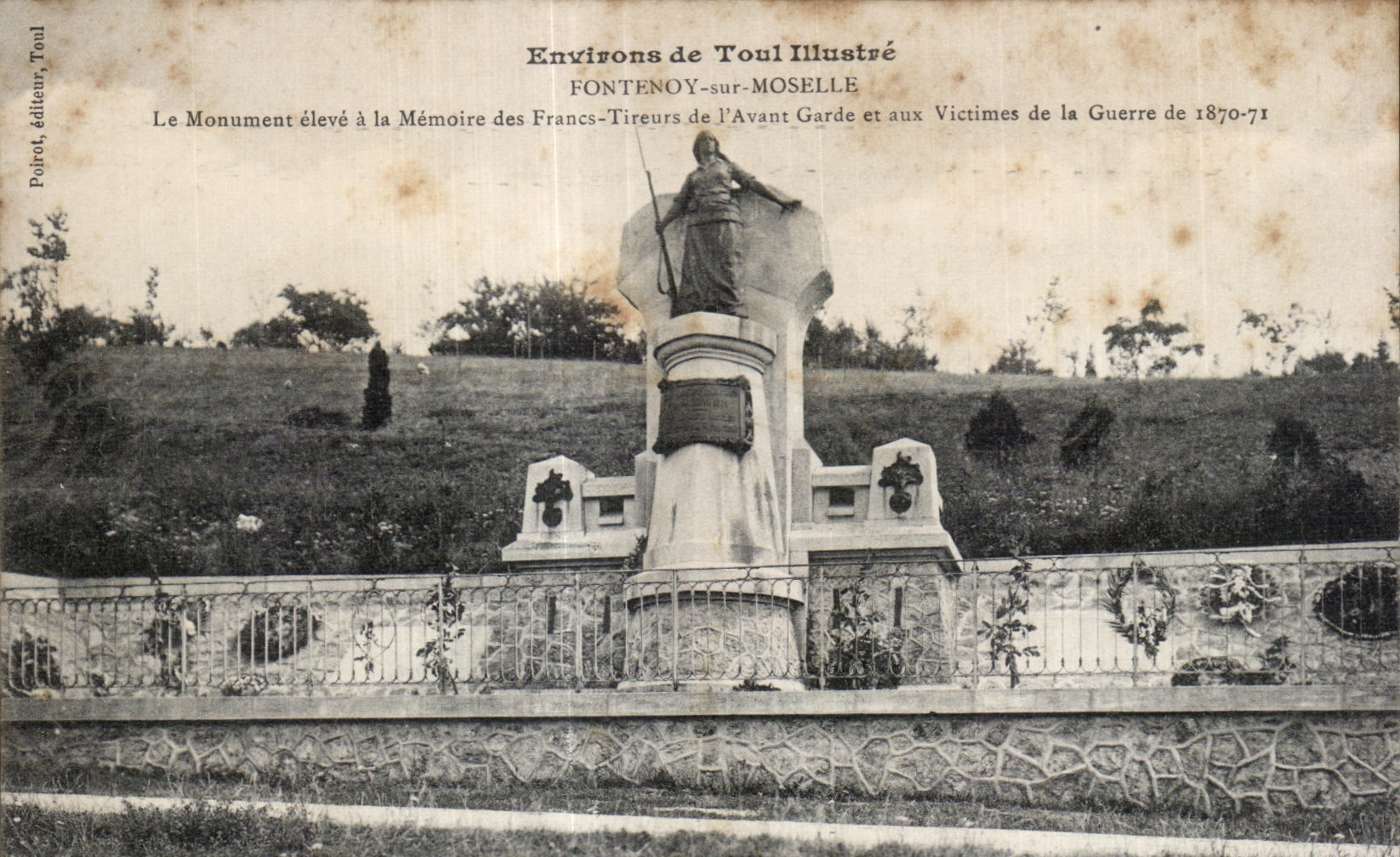 Alrededores de CPA Toul de Fontenoy famoso en el Mosela que el monumento levanto con la memoria de los artilleros de los francos antes del protector