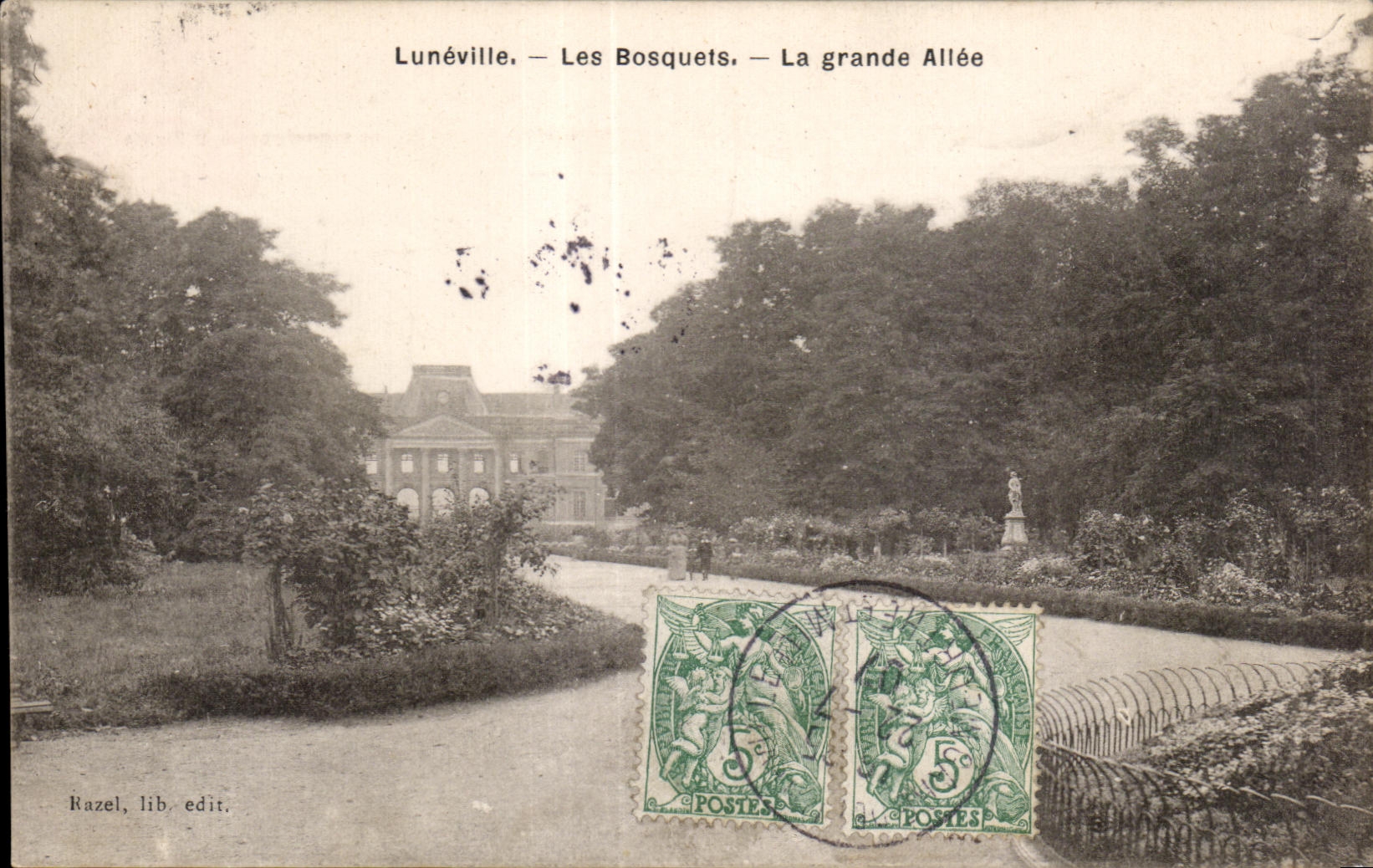 CPA Luneville Les Bosquets La grande Allee