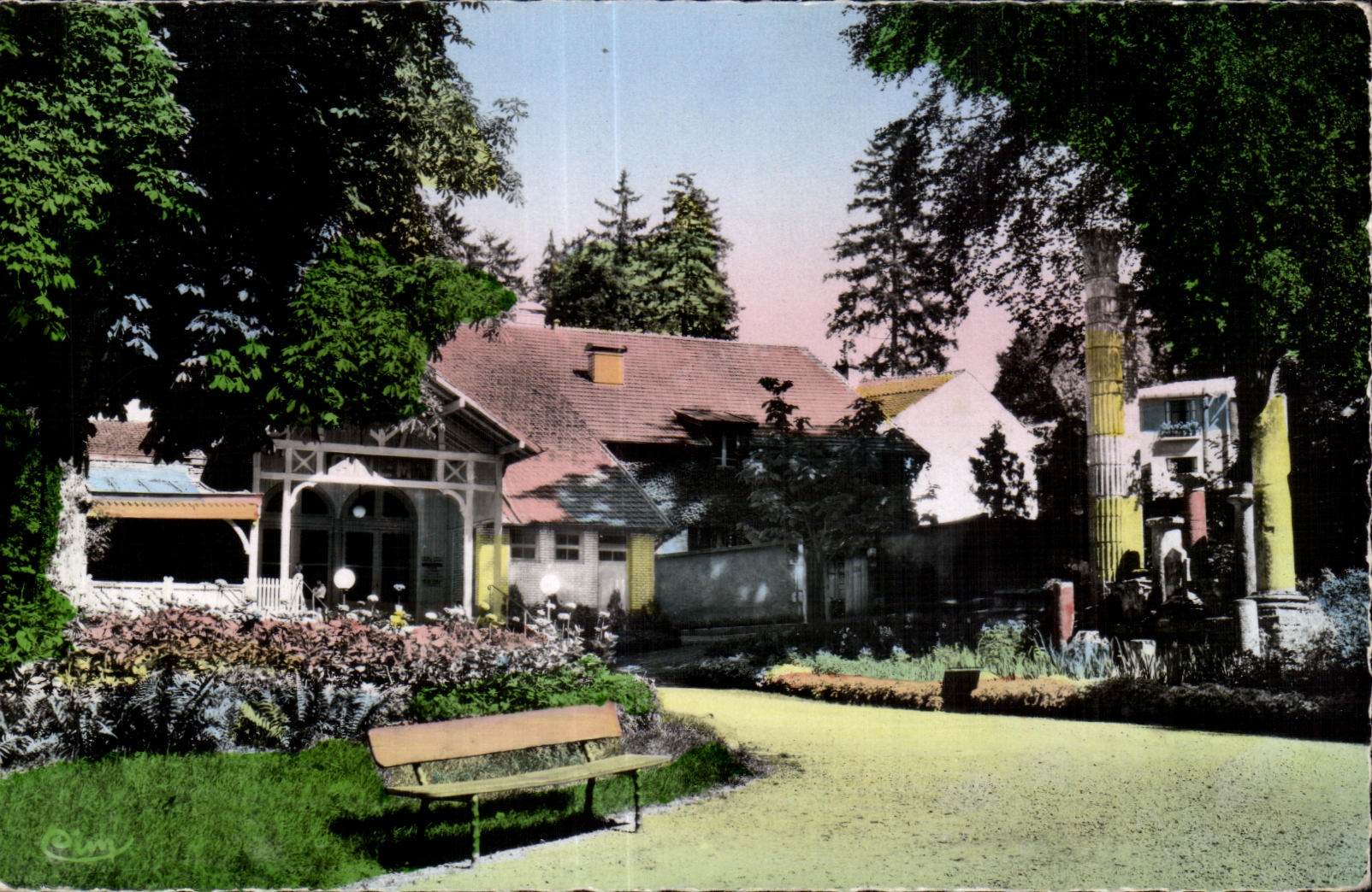 CPA Bourbonne Les Bains (Hte Marne) Pare du Casino