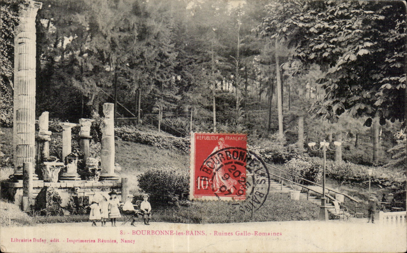 CPA Bourbonne Les Bains ruines Gallo Romaines