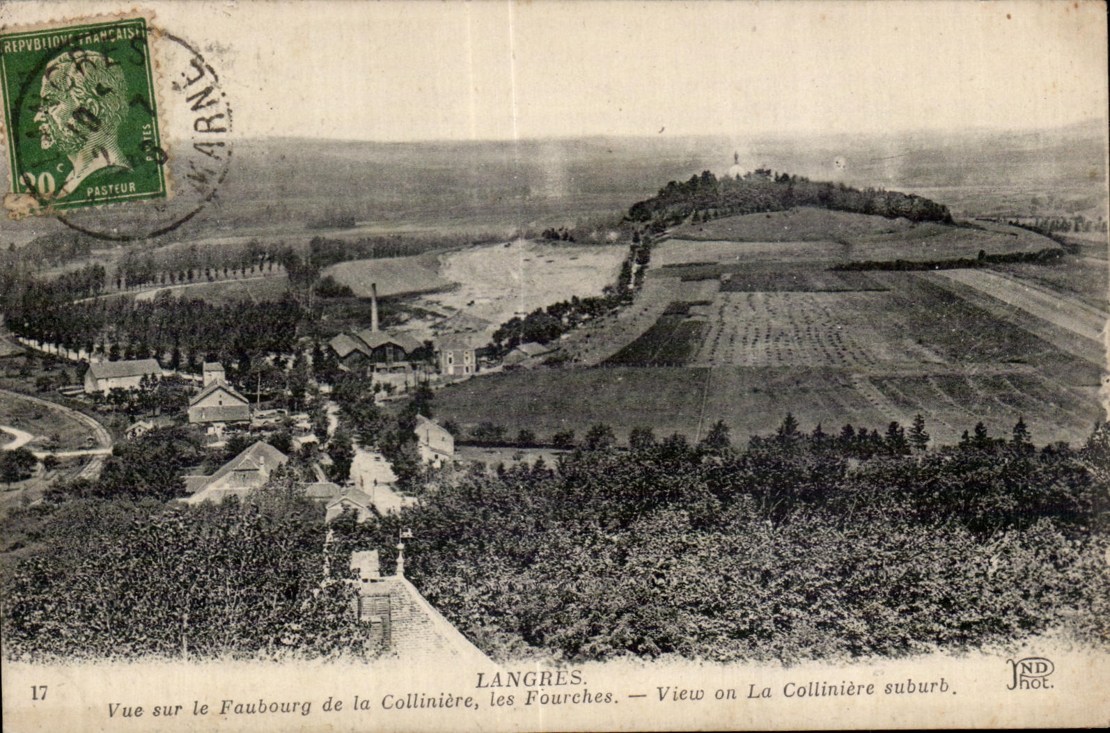 CPA Langres Seen on the Suburb of Colliniere the View Forks one it Colliniere suburb