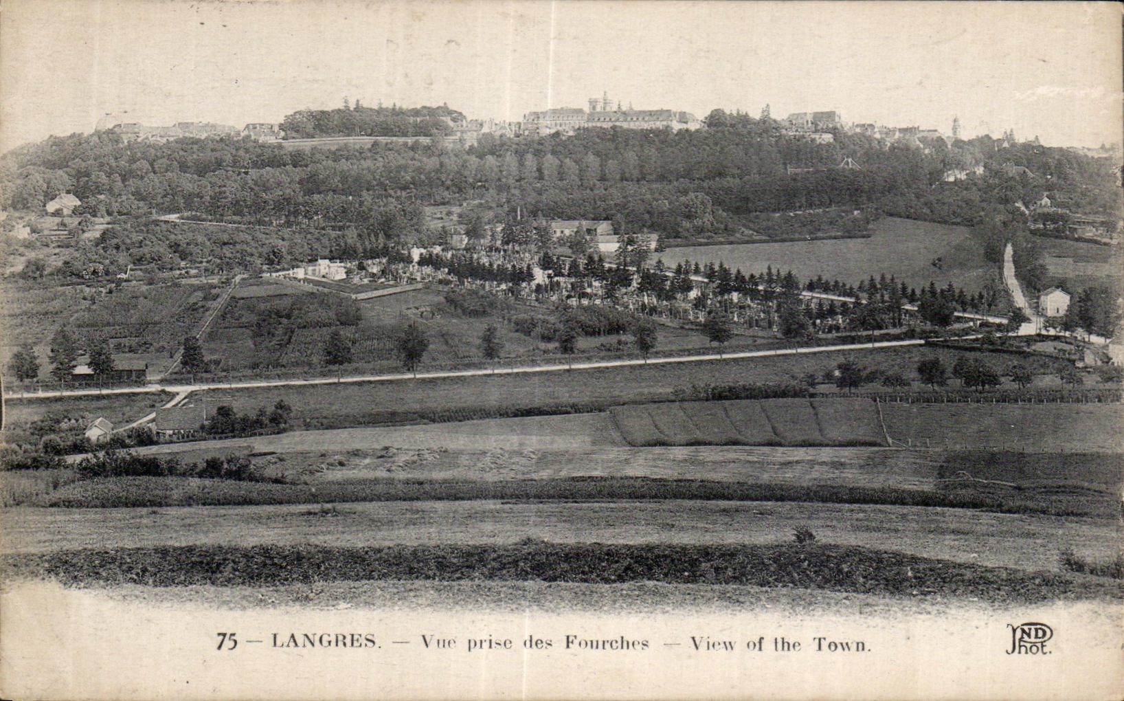 CPA Langres Seen from of the View Forks off the Town