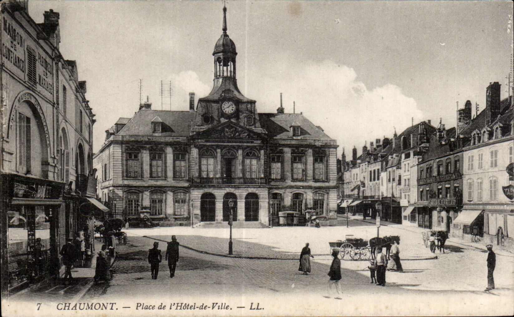 CPA Chaumont places of I Town hall