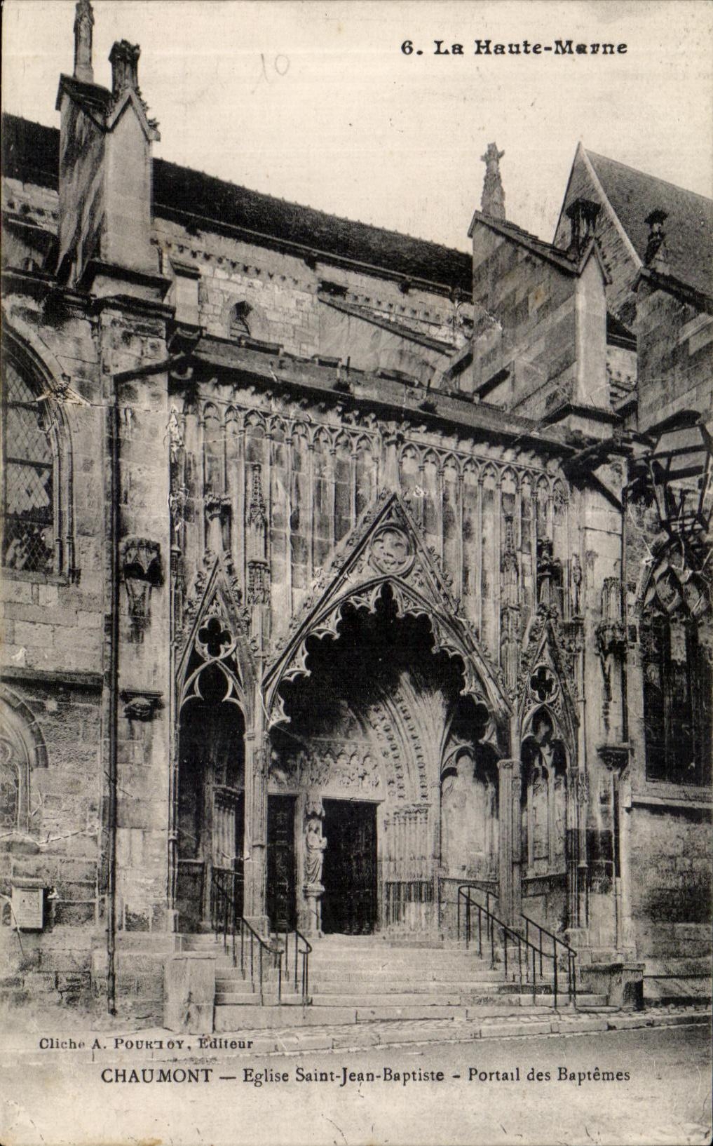 CPA high Mavne Chaumont church holy Jean Baptist gate of the baptisms