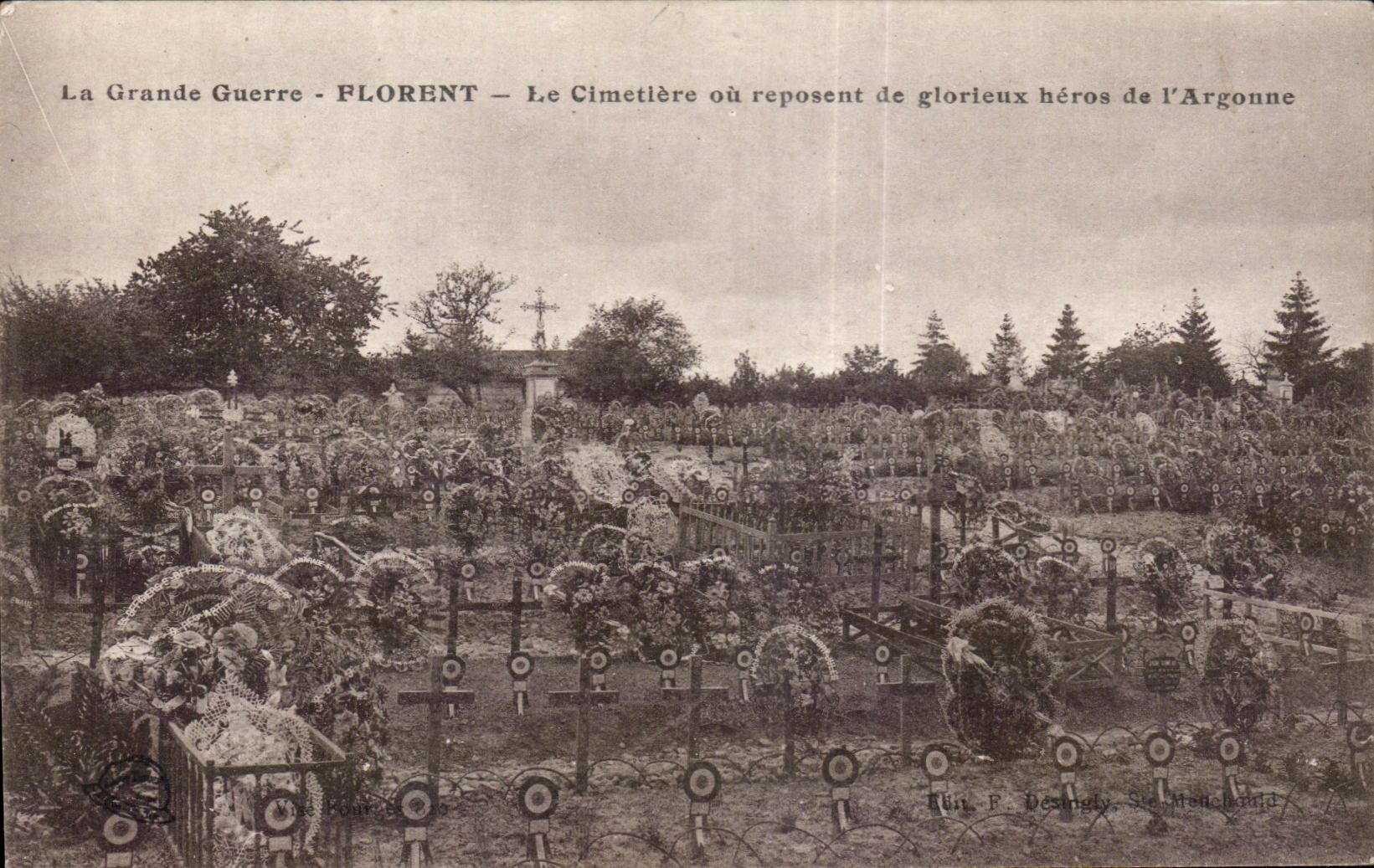 CPA Florent the cemetery or put back glorious hero of Argonne